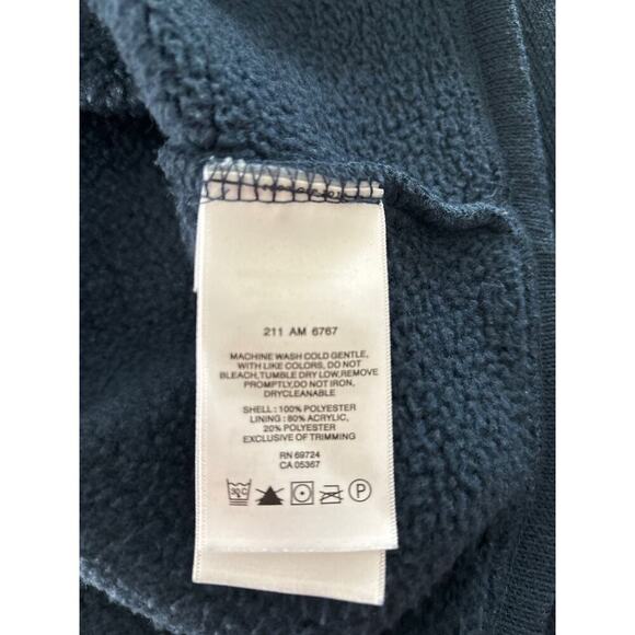 Columbia Mens Size XL Faux Fur Fleece Quarter Zip Pullover Blue Sweater - Picture 5 of 10